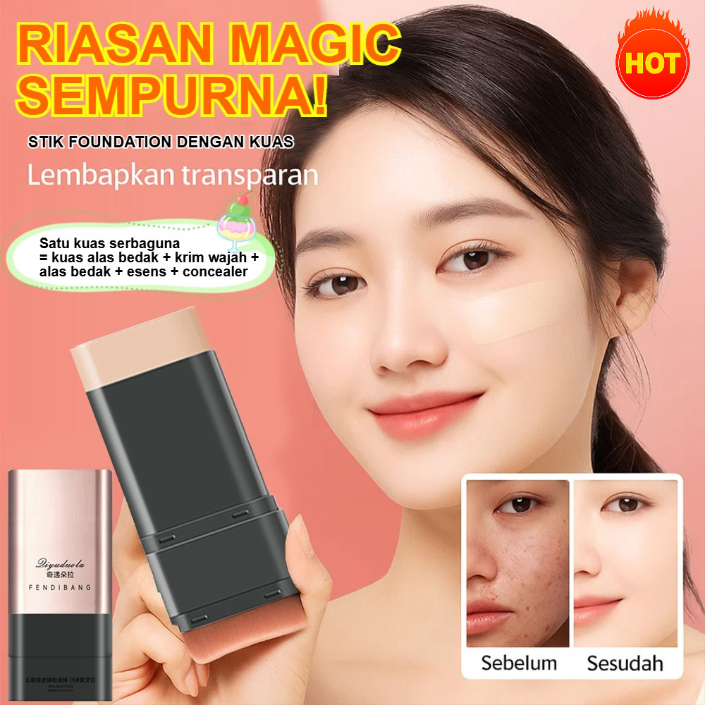 [COD+Pengiriman 24 Jam]Foundation Stick Penghapus Dua Sisi Yang Tahan Lama Dan Tidak Mudah Luntur/Fo