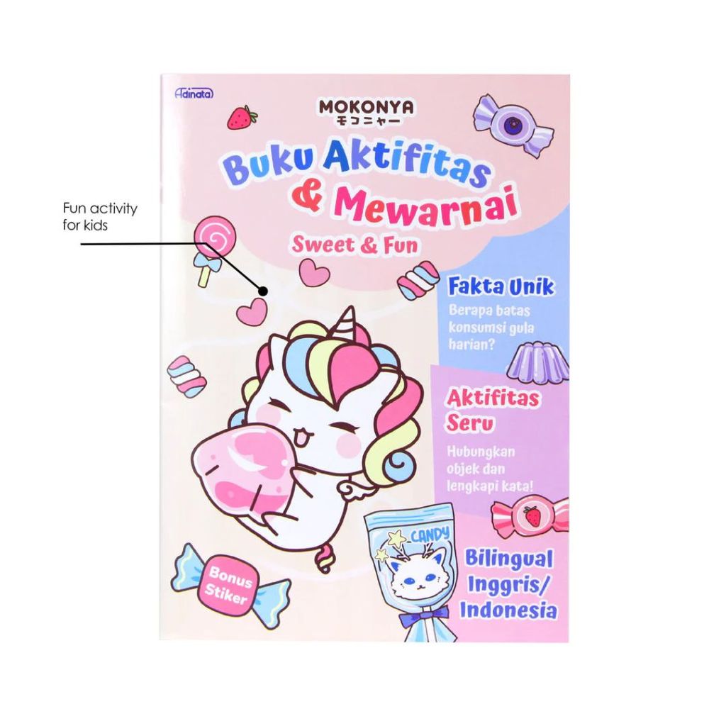 ADINATA Mokonya Activity Book L | Buku Aktifitas | Buku Mewarnai