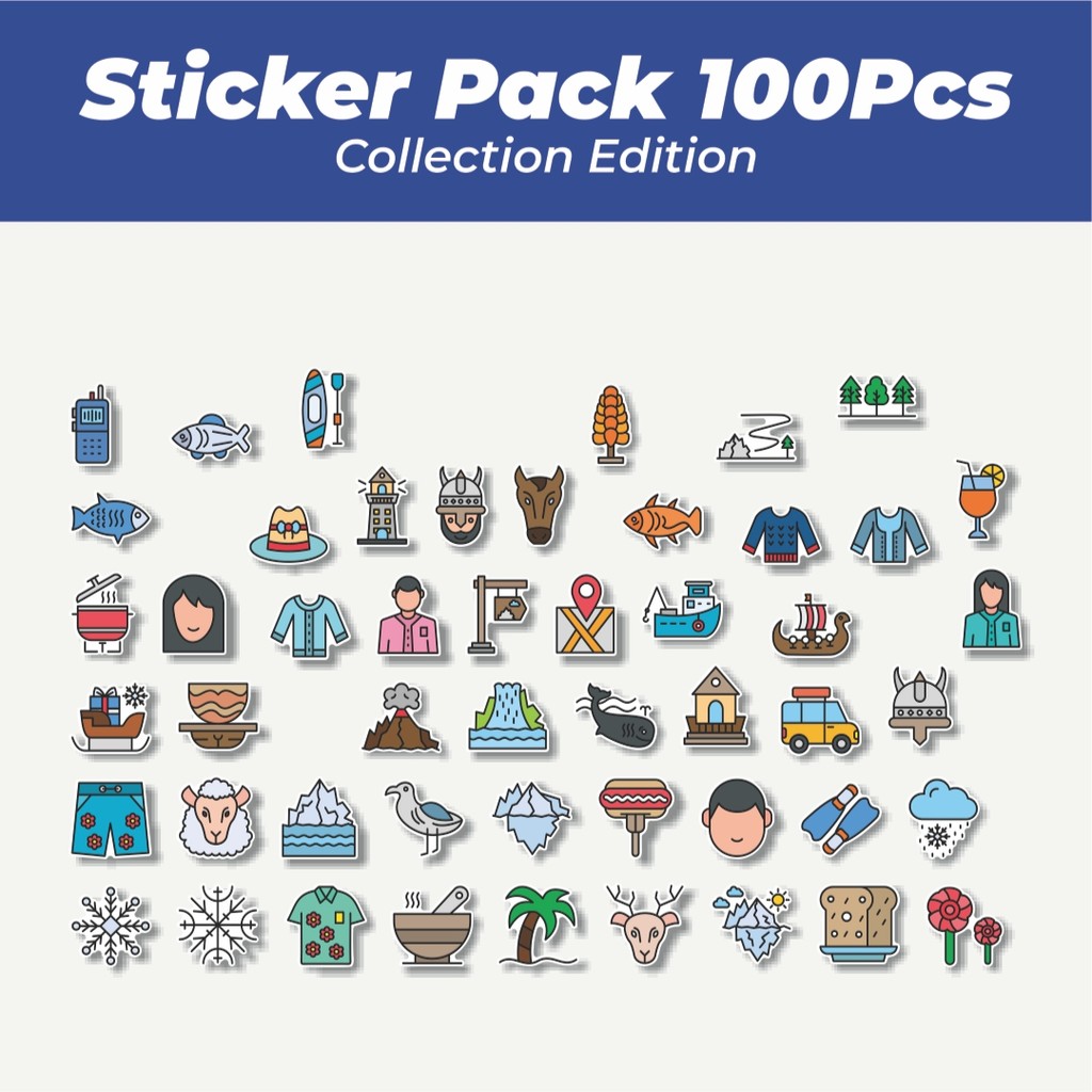 Hot Stiker Iceland Lucu Anti Air Stikers Berperekat Waterproof Sticker Decal Buat Motor Helm Buku Jo