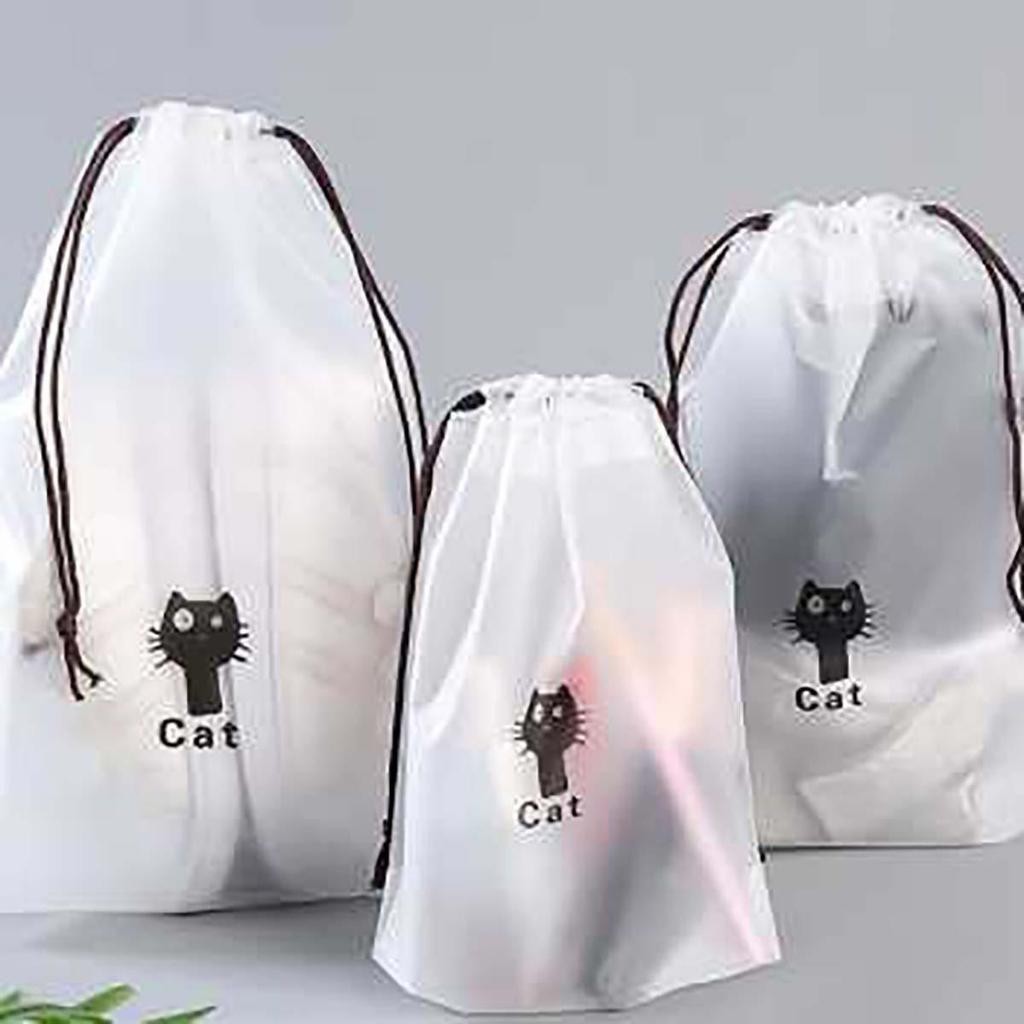 Kantong  Pouch Travel  Plastik Serut Waterproof Organizer Portable Tas Serbaguna Aesthetic Korea
