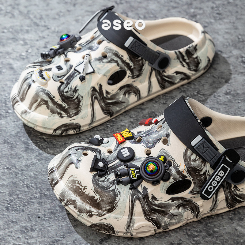 Aseo Sandal Pria Wanita Kekinian Korean Style Anti Slip Clog Terbaru Kodok Baim Sandal Karet Slip On