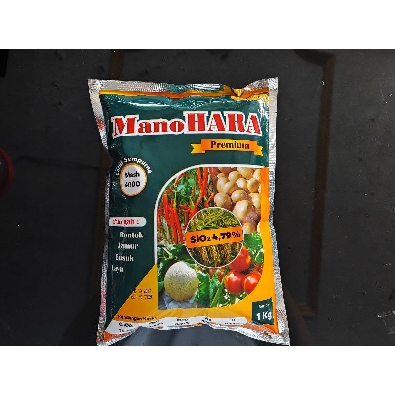 Pupuk kalsium silika manohara  mesh 2500 kemasan 1 kg