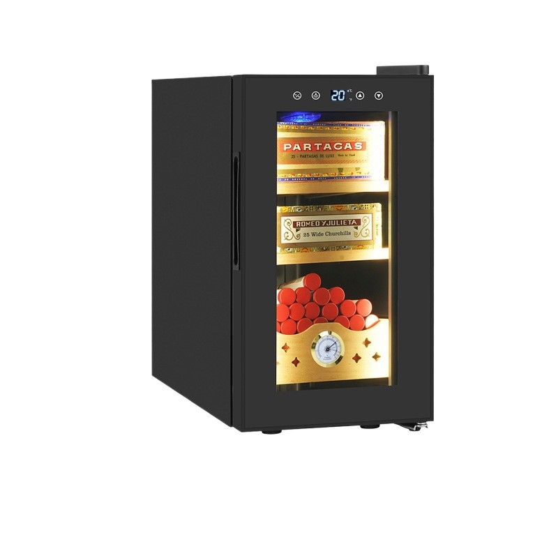 25L Electric Cigar Humidor Cabinet Control Temperature Small Home Desktop Cigar Humidor Storage 150p