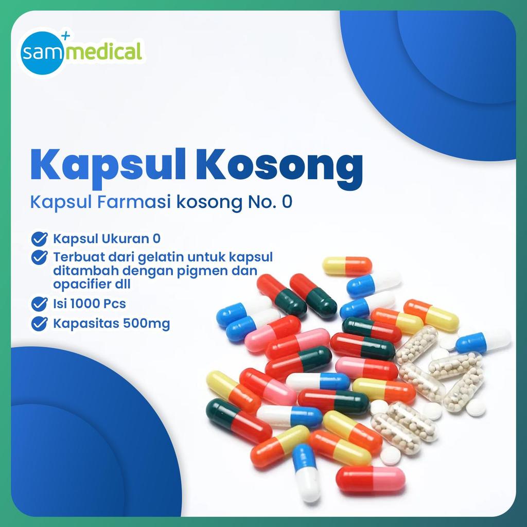 Kapsul Kosong No 0 (500mg) / Cangkang kapsul kosong / Kapsul kosong