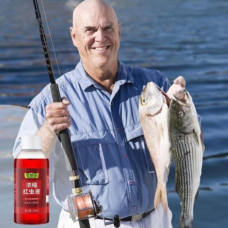 100 Ml Umpan Cairan Merah Super Gacor Aroma Amis Wangi Esen Untuk Ikan Nila Bawal Lele Tawes Tombro