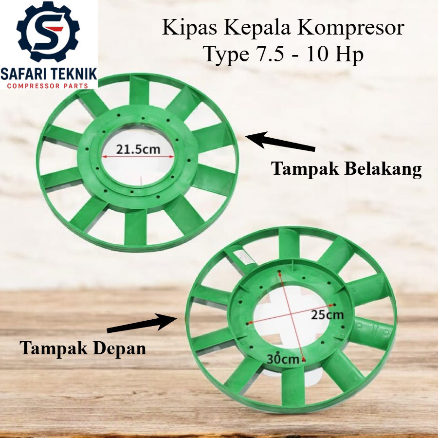 Fly Wheel Plastik Kompresor 7.5 – 10 HP | Kipas Pendingin Mesin Kompresor Bare