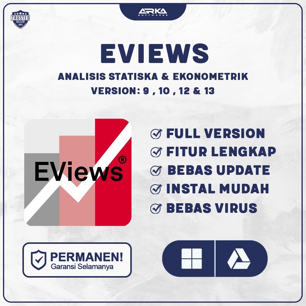 EViews 13 12 10 Enterprise Full Version Lifetime Software Analisis Data Statistik PC