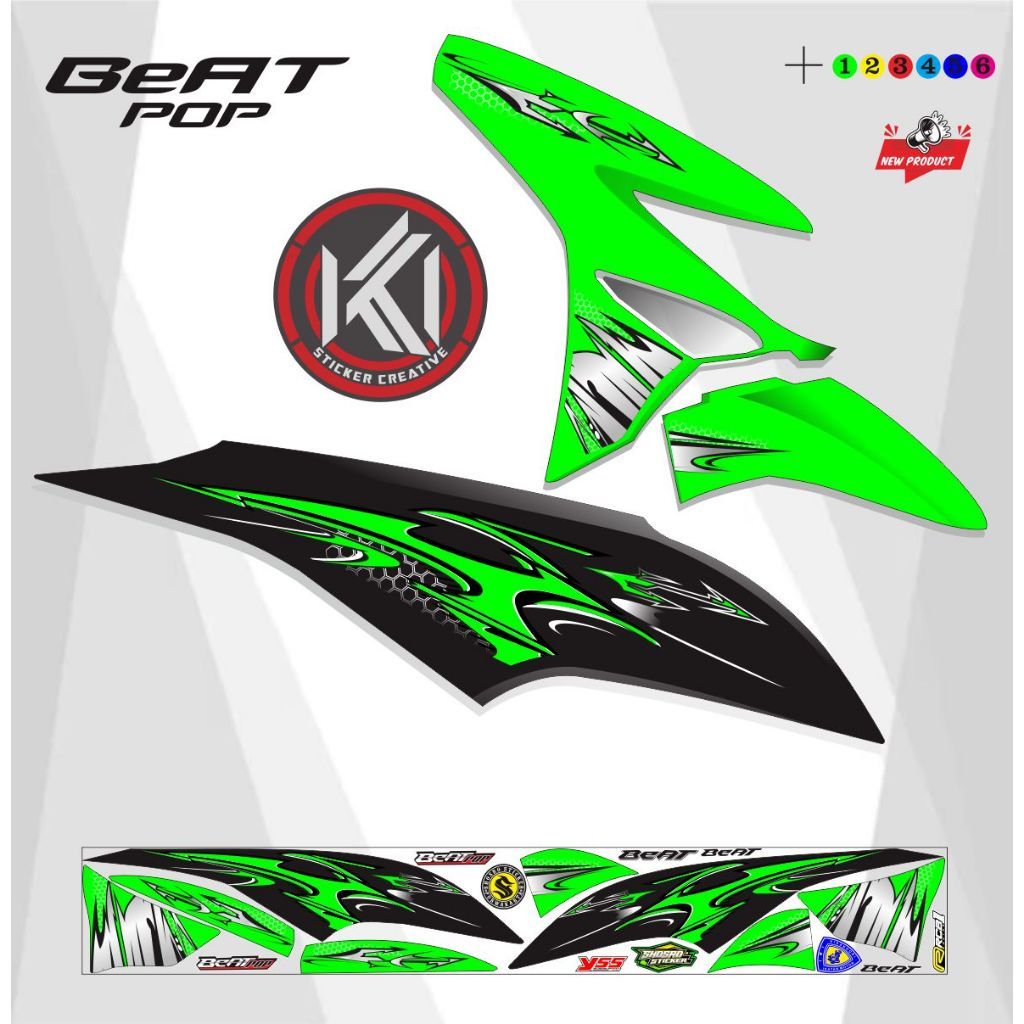 STRIPING MOTOR BEAT POP MOTIP LIS / STICKER STRIPING MOTOR BEAT POP VARIASI MOTIP LIS K123