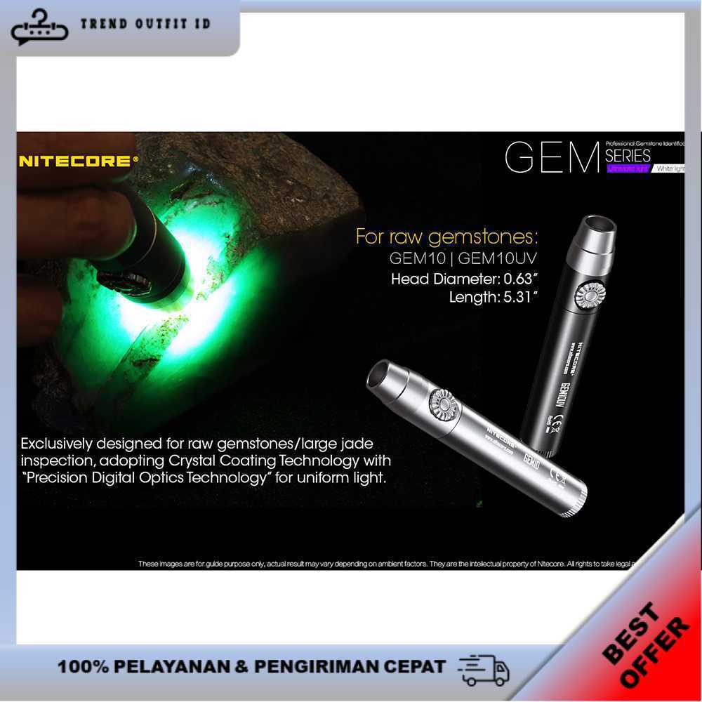 Nitecore GEM10UV Senter Indentifikasi Batu Mulia Gemstone Ultraviolet Ready Stock | Berkualitas [TRE