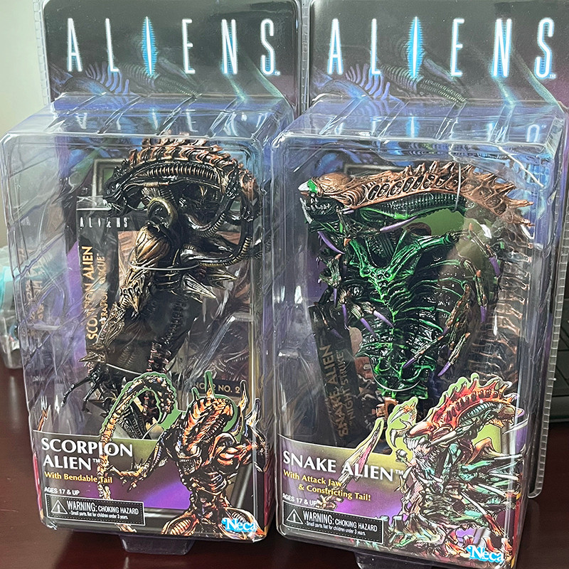 NECA Scorpion Snake Alien Figure Aliens VS Predator 13th Lineup Sgt Apone Snake Action Figures Toy C