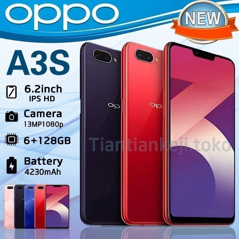 ponsel terlaris HP OPPO A3S ram 6/128GB 4G LTE Smartphone GARANSI 1 TAHUN  COD cicilan