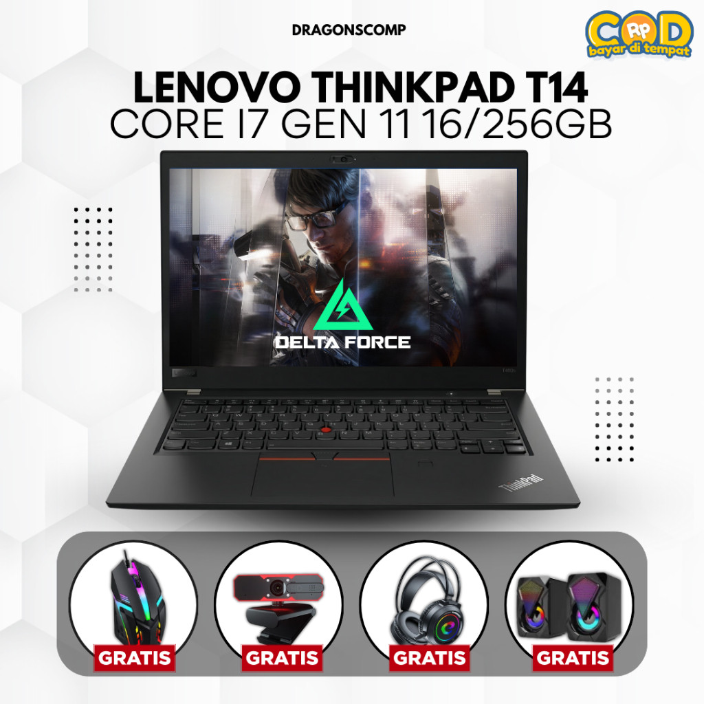 Lenovo Thinkpad T14 Core i7 Gen 11 Ram 16/256GB - Laptop Second Bergaransi