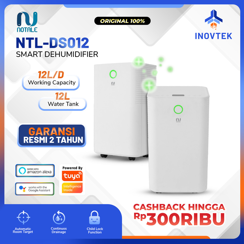 Notale Seco Smart Dehumidifier 12L/hari - Penyerap Kelembapan Udara