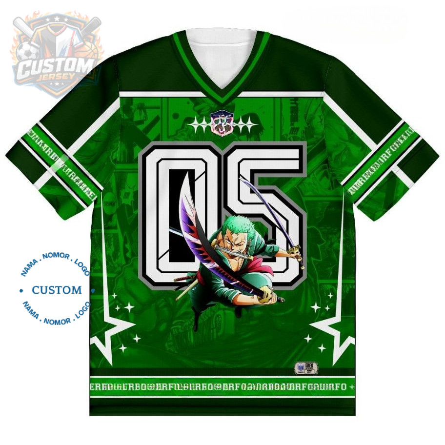 Jersey Anime One Piece Zoro No. 05 - Kaos Full Print Manga Roronoa Pria ( Special Edition)