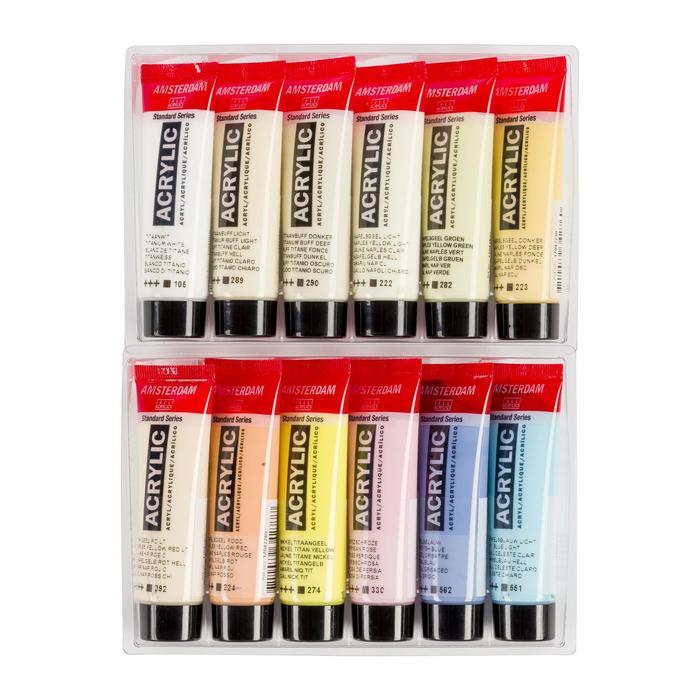 AMSTERDAM Standard Series acrylic paint pastel set | 12 x 20 ml