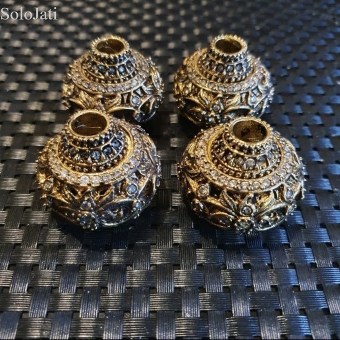 Mendak Selut keris tombuk Batu Gold Tebal antik