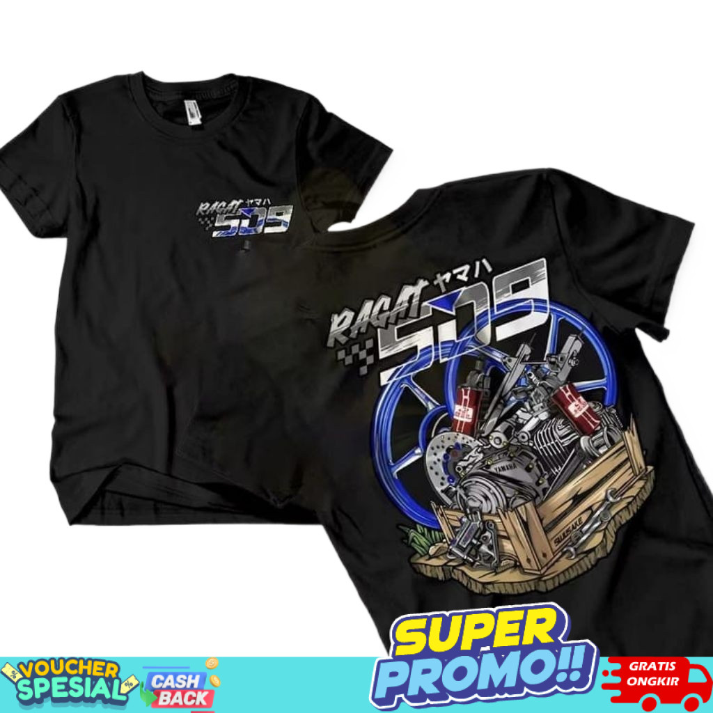 Kaos Ragat Racing Distro Pria Yamaha Vega RR ZR 5D9 Gank Motor Katun Premium Original