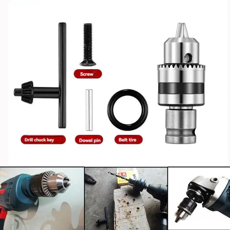 Electric Hammer Drill Chuck Impact Driver Bits Chuck Conversion SDS Shank Fixture Head Chuck Set Squ