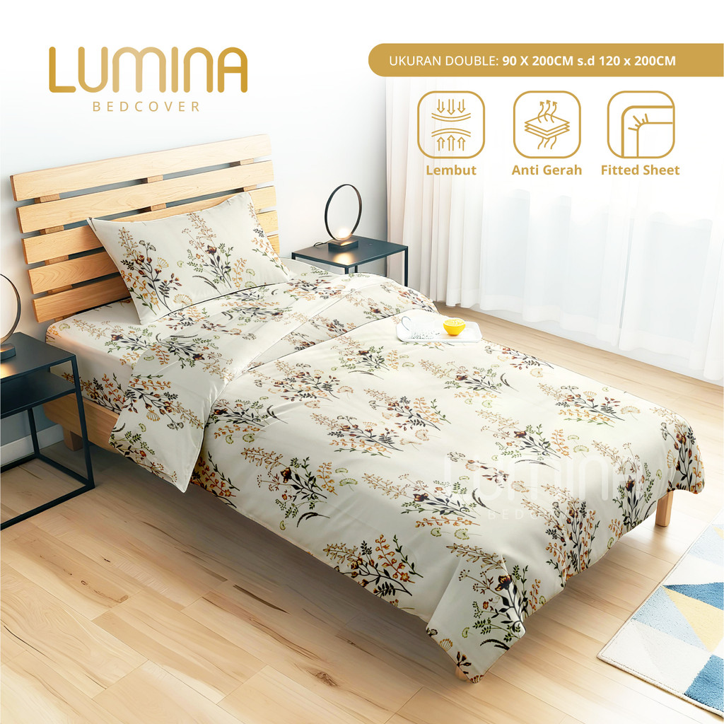 Lumina Bedcover - Sprei & Bedcover Set Theresia - Ukuran Lengkap 90x200/100x200/120x200