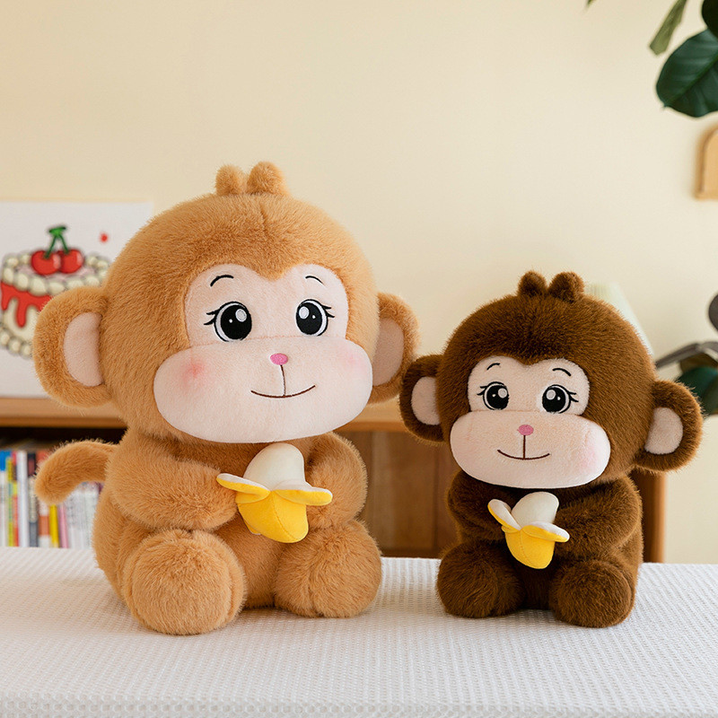 Boneka Mainan Plush Monyet Pisang Lucu Monyet Kecil Hewan Boneka