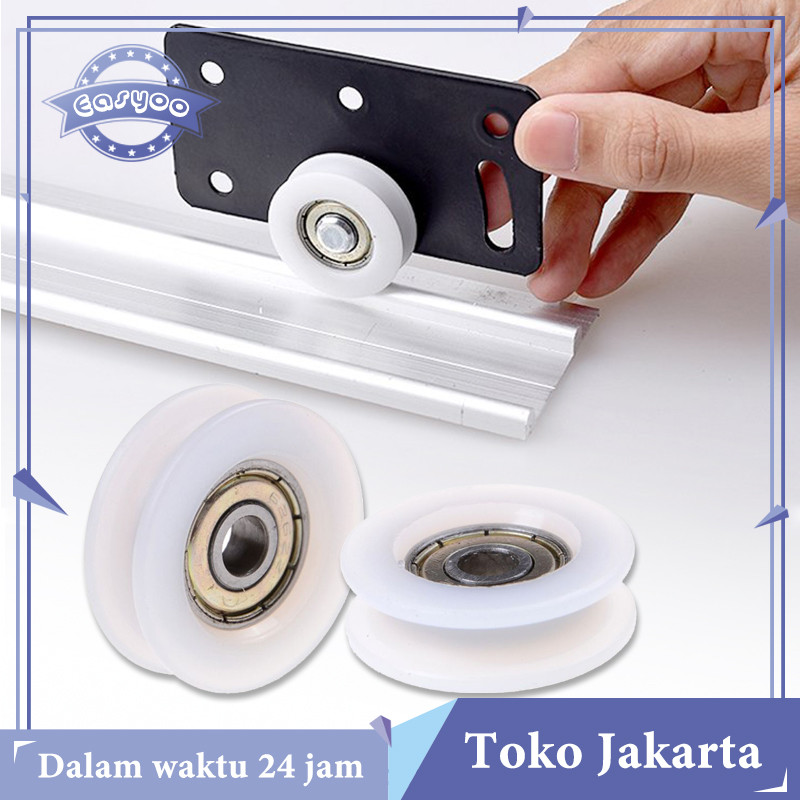 Roda Nilon Pagar Dorong 10pcs Ukuran 6x38x8mm Roda Nilon Pagar Roda Katrol Bentuk U Roda Roller Nilo