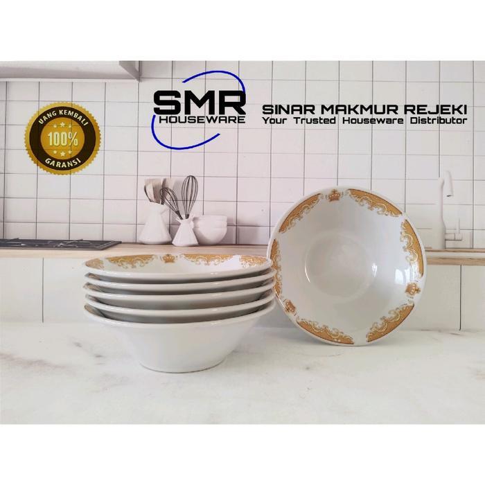 6 SET MANGKOK BAKSO KERAMIK MOTIF MAHKOTA - -, -