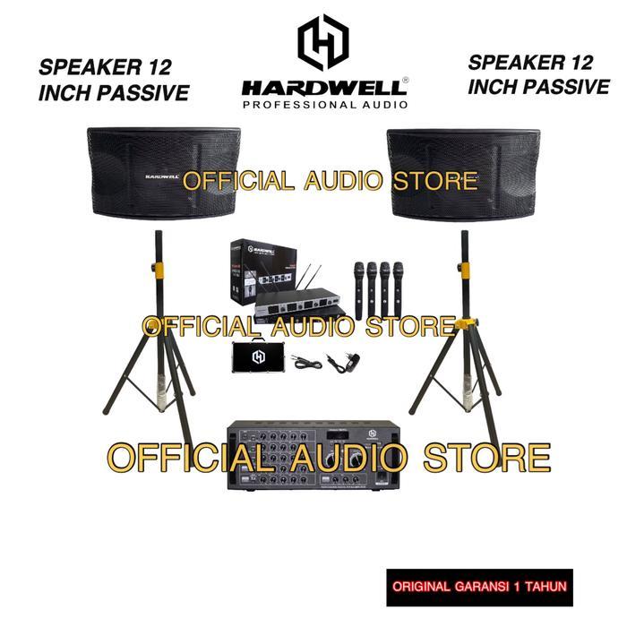 Paket Karaoke / Paket Sound System Hardwell Speaker 12 Inch (SILVER 1)