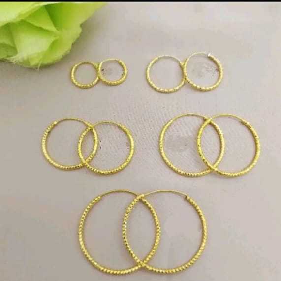 ANTING GOLD GIPSY UKIR BAYI ANAK WANITA EMAS IMITASI TIDAK UDAH LUNTUR