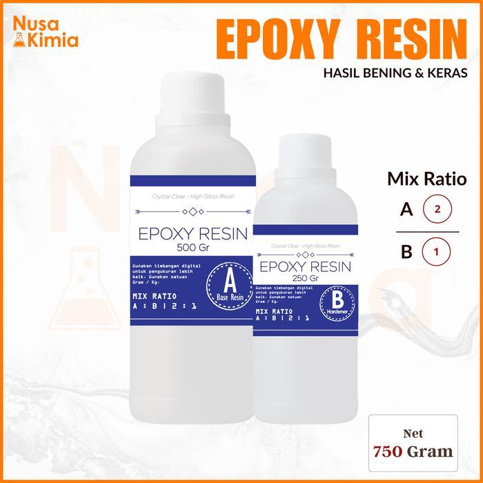 Epoxy Resin Bening 750 Gram - ART Resin - Hasil Bening dan Keras