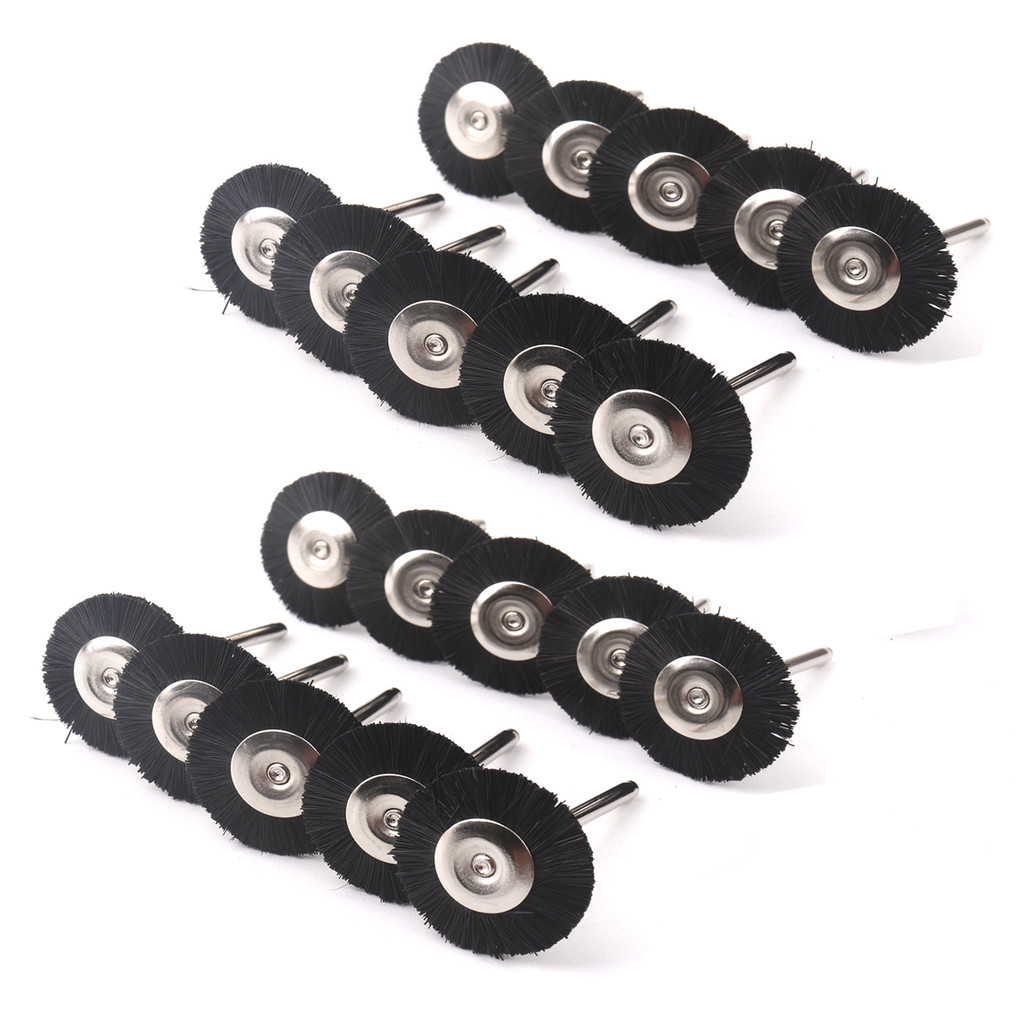 20pcs Dremel Polishing Rotary Brush Set Electric Dremel Tools 3mm Shank Grinng Wheel Tshaped Brush A