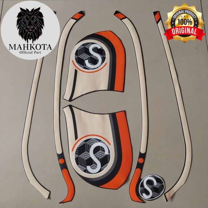 Original Asli Striping Stiker Polet list motor motor honda scoopy 2021 biru Dongker list body standa