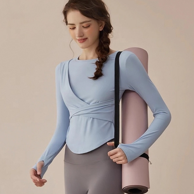 Baju Olahraga Wanita Lengan Panjang Kaos Olahraga Running Kaos Lengan Panjang Baju Gym Diskon