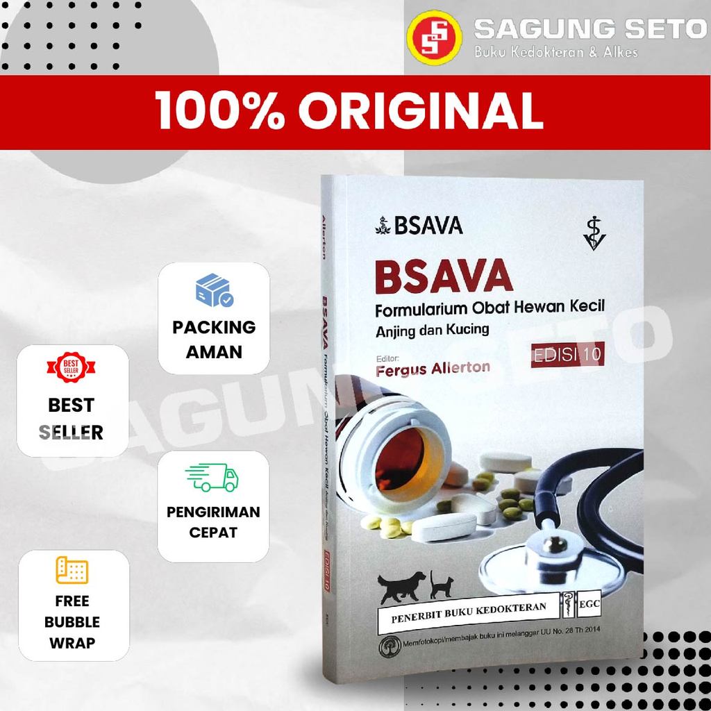 BUKU BSAVA FORMULARIUM OBAT HEWAN KECIL ANJING DAN KUCING ED10 - ALLERTON