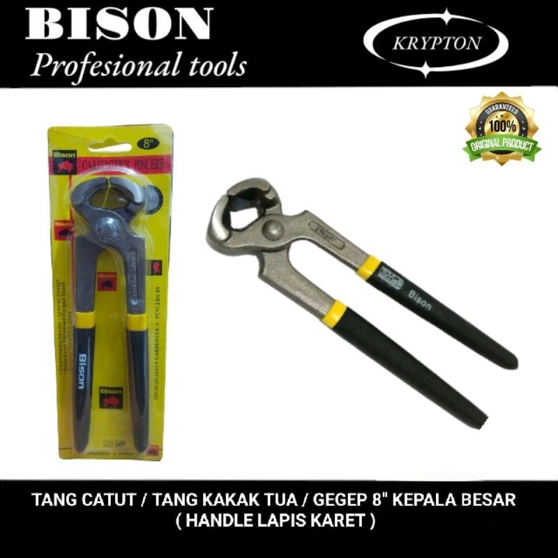 bison tang catut / tang kakak tua / gegep 8" kepala besar jaminan asli original