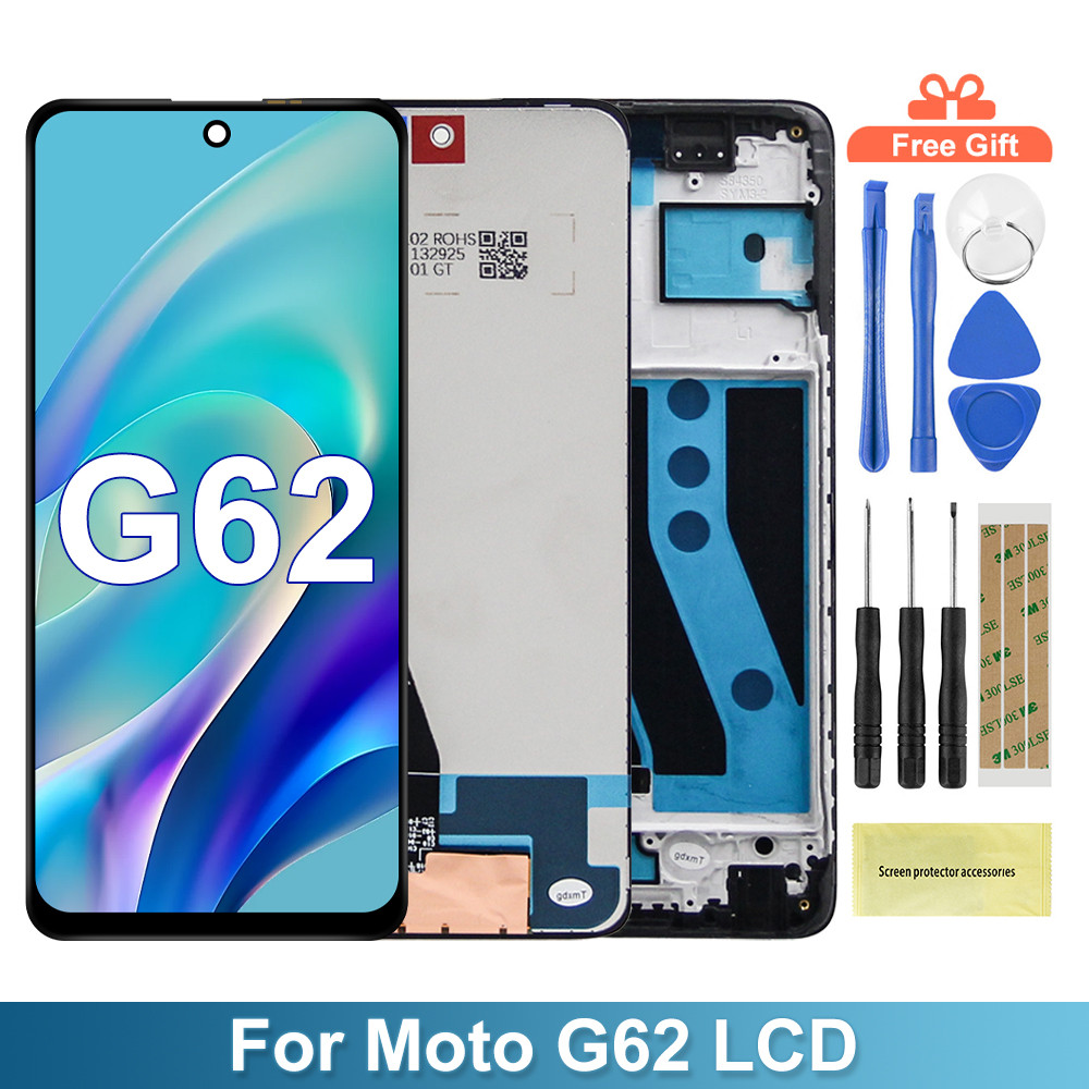 6.5'' For Motorola Moto G62 5G LCD splay Tou Screen Sensor giziter Assembly For Moto G62 5G LCD With