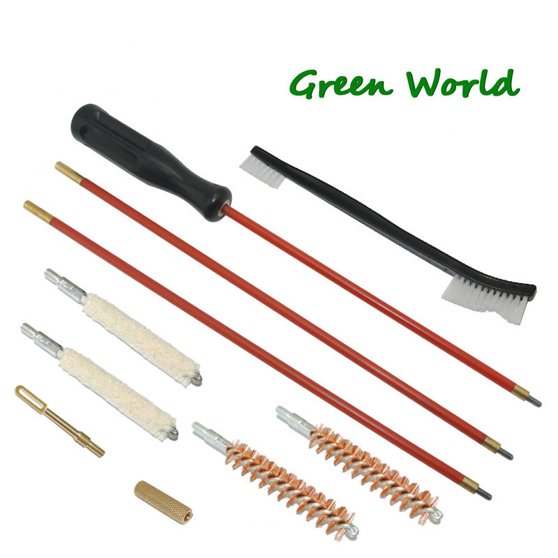 Green World .22cal/.30cal/ 9mm  Clean Brush Set, Rifle  Cleaning Kit