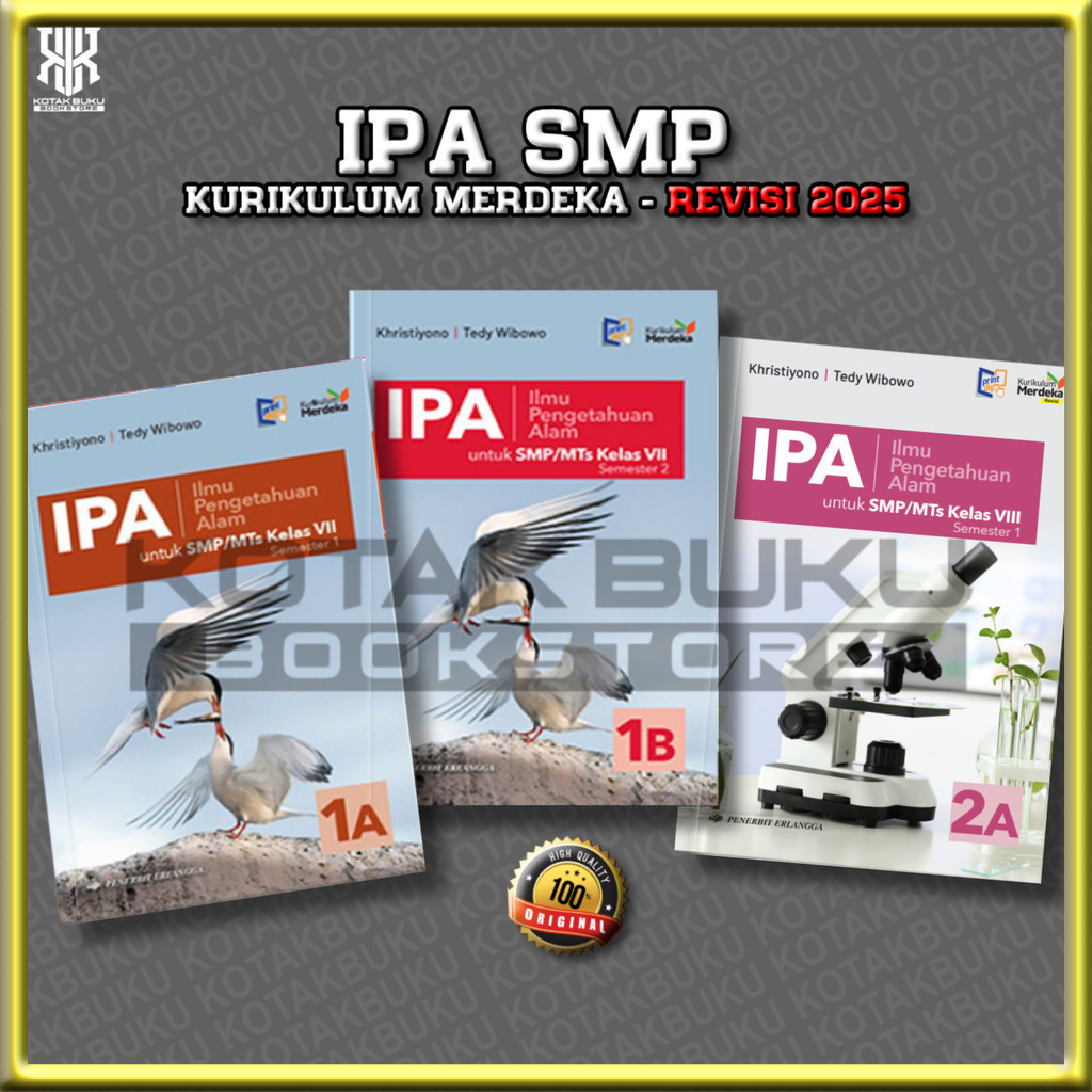 [ Erlangga ] Buku IPA Kelas 7 8 SMP Kurikulum Merdeka Revisi Terbaru