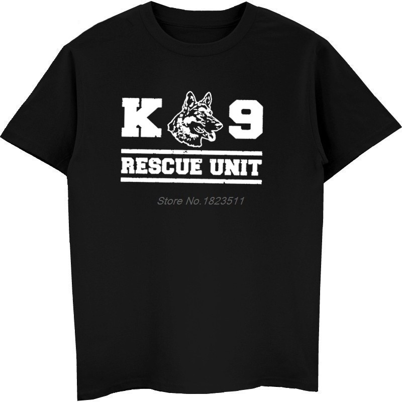 . 2021 New Fashion Casual Men T-shirt K9 Rescue Unit T SHIRT Security German Shepherd Fireman Police