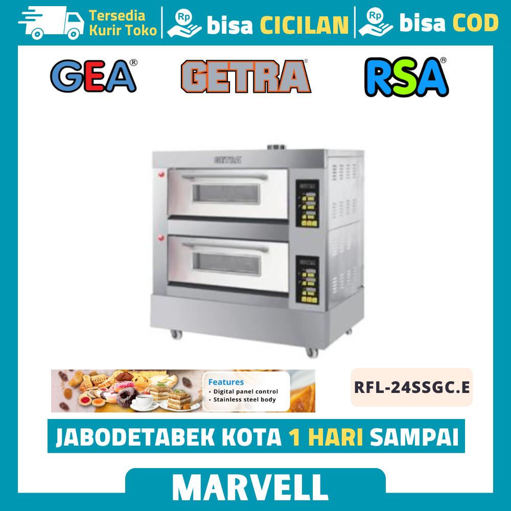 OVEN GAS 2 DECK 4 TRAY GETRA Rfl-24SSGC.E OVEN 2 DECK 4 TRAY PEMANGGANG ROTI KUE
