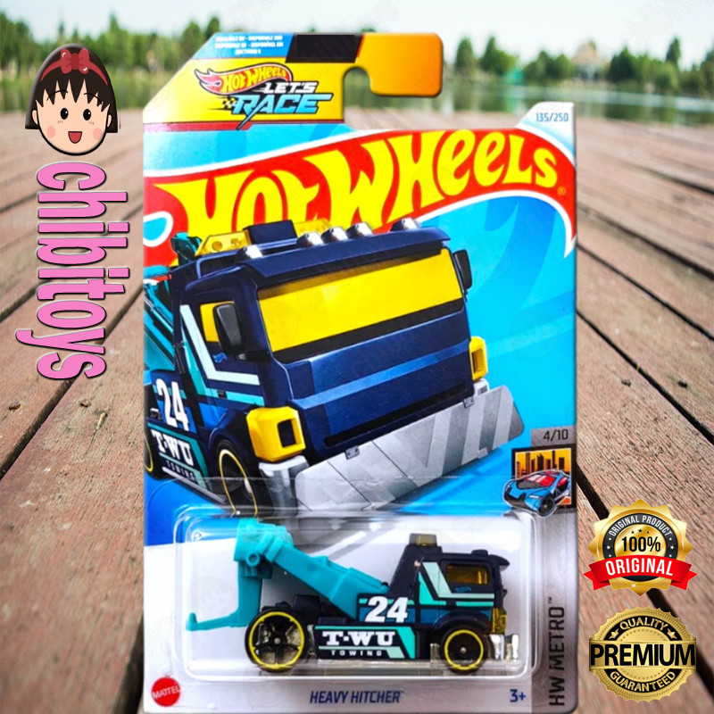 Hot Wheels Heavy Hitcher Biru Diecast Mobil Derek Truck Rescue