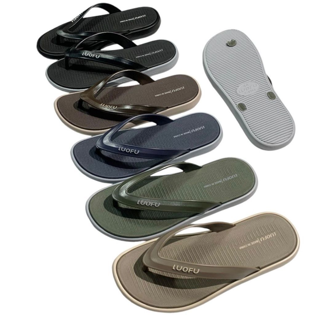 Luofu Sandal Jepit Karet Jelly Pria E6193-E02M (AY2) Luofu Import