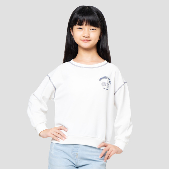 Nevada Overlock Bordir Cherry Sweater Anak Perempuan 123372539