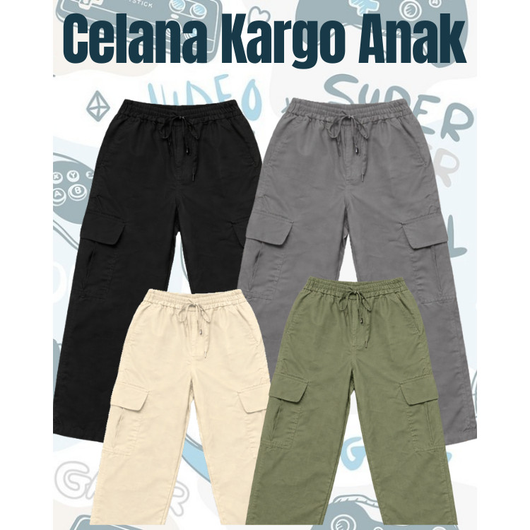Celana Panjang Anak Laki Laki - Celana Cargo Anak Laki Laki Umur 1-12 Tahun