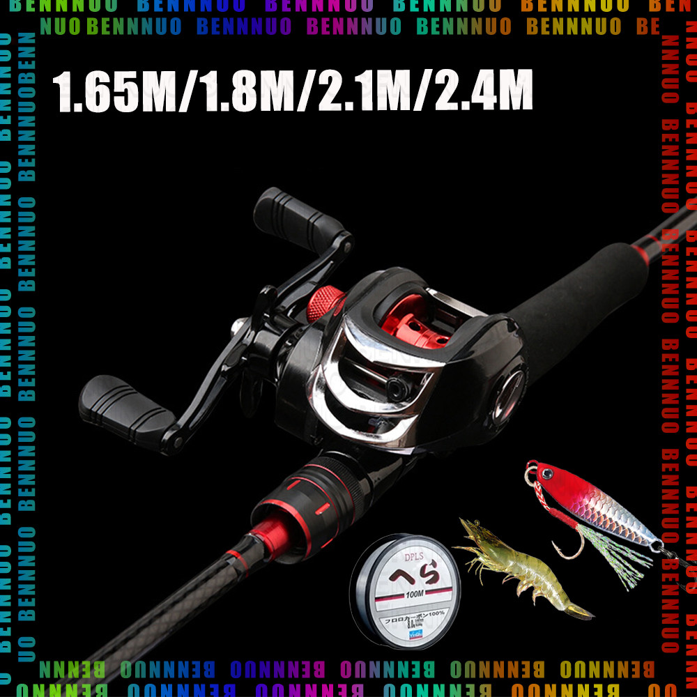 Alat Memancing Lengkap 5 SET Joran Pancing Set Merah AK200 BC Reel Paket Peralatan Memancing Ringan 