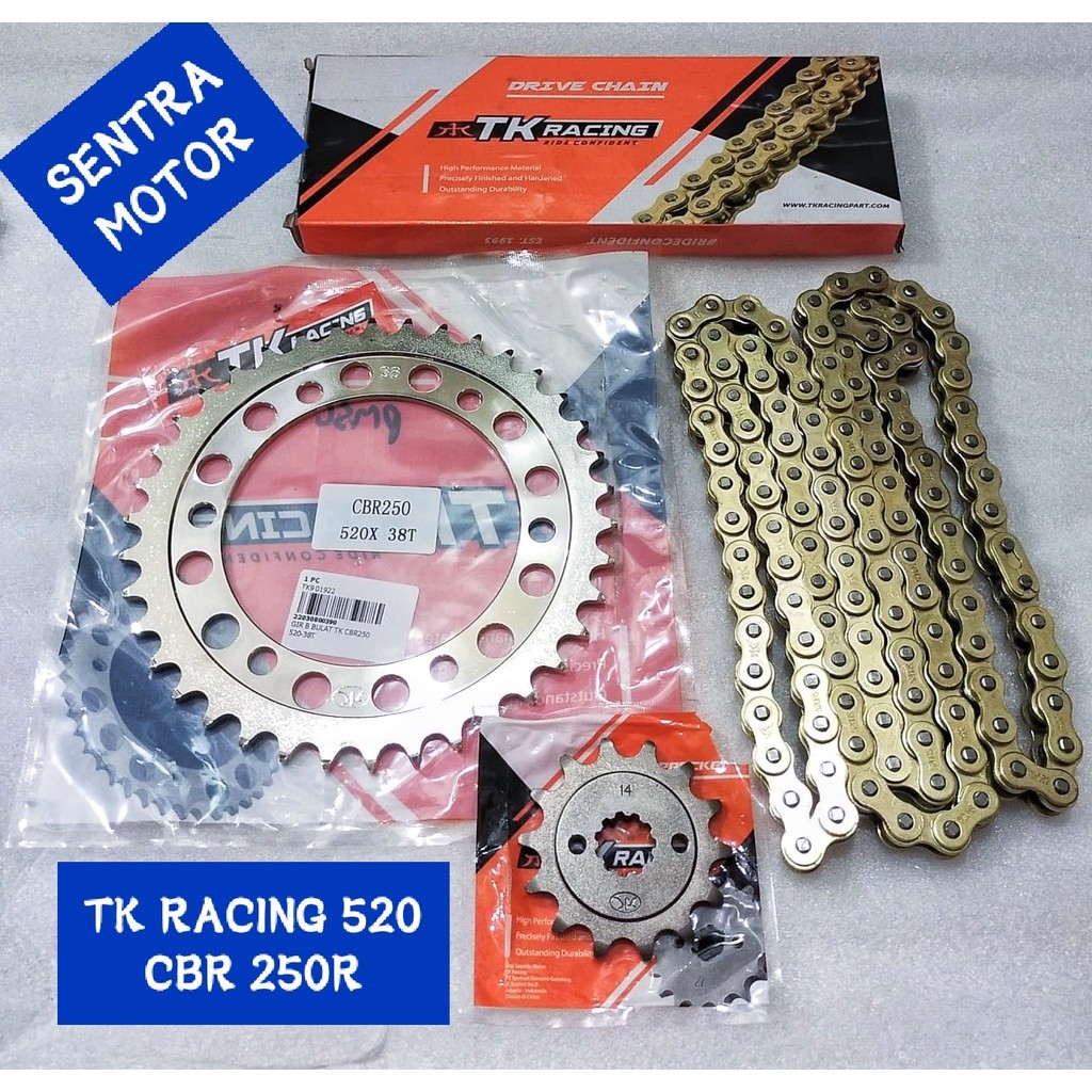 Gear Set CBR 250R CBU TK 520 & Rantai TK 520 HS  - Gear Set Khusus CBR 250 R CBU CBR Thailand Plus R