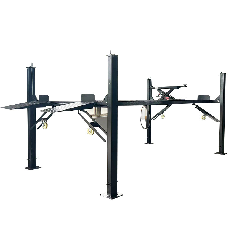 Manual Single Side Release System Very Popular In Canada Four Post Car Parking Lift