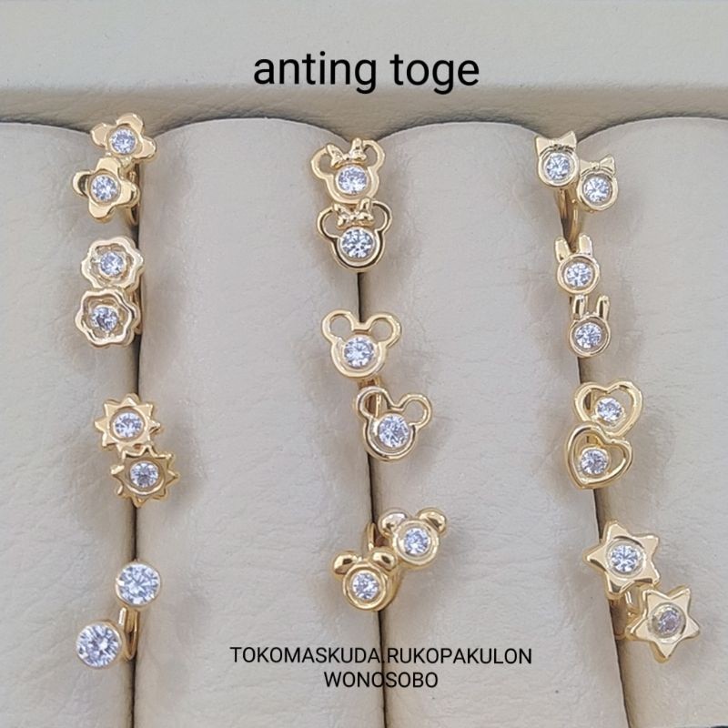 BEST Anting toge   (emas asli kadar 375/8k)