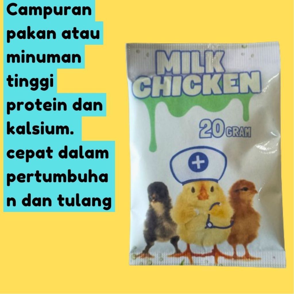 SUSU AYAM ADUAN 20 GRAM SUSU BANTU PERTUMBUHAN ANAK AYAM ADUAN AGAR BADAN SAYAP TULANG BESAR KUAT