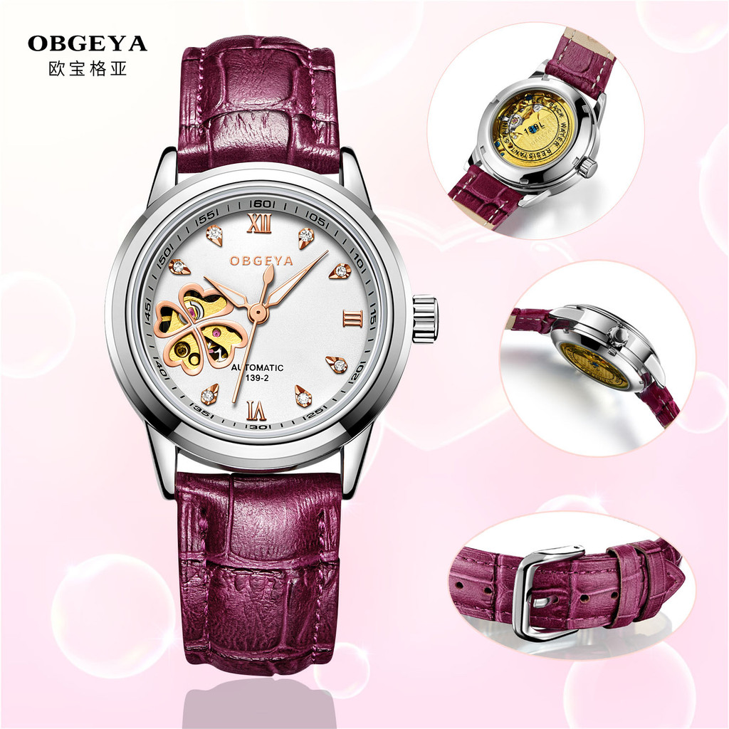 Fashion LuxuryRose Watch Women's Brand Wrist Watches Women Automatic Mechanical Watch Ladies Waterpr