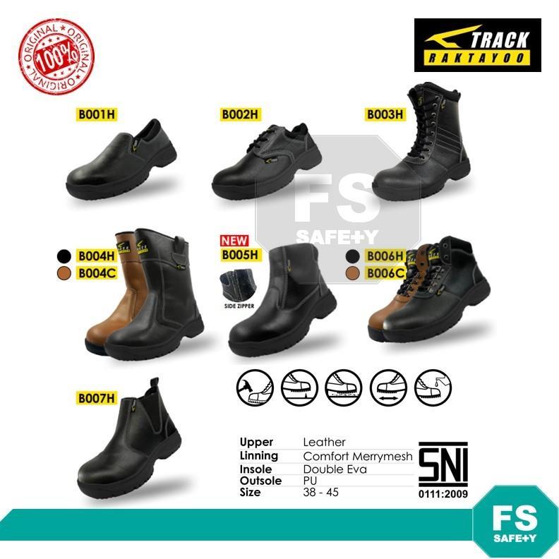 Sepatu Safety Shoes PU Outsole Boots Kulit Asli TRACK RAKTAYOO